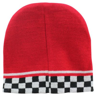 Beanie Cap 8-in Hat Comes in 16 Colors and Designs Reversible Red