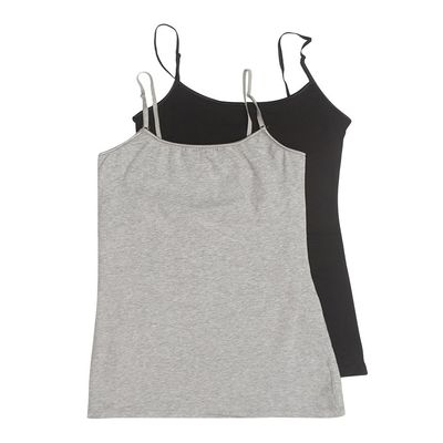 2 Pack Active Basic Women's Basic Tank Top Med Black, H Gray