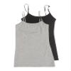 2 Pack Active Basic Women's Basic Tank Top Med Black, H Gray view 1