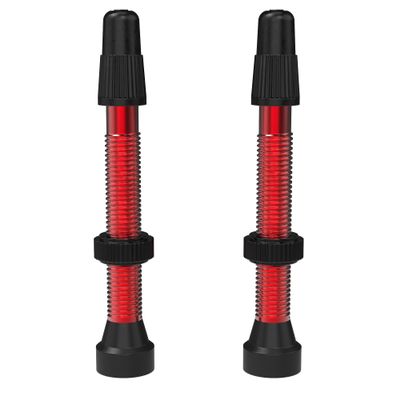 WTB Aluminum Tubeless Presta Bicycle Valve (2 Pieces, 46mm, Red)