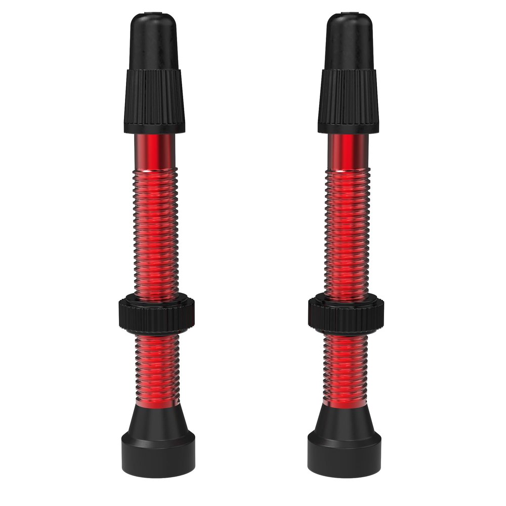 WTB Aluminum Tubeless Presta Bicycle Valve (2 Pieces, 46mm, Red)
