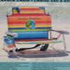 Tommy Bahama 2015 Backpack Cooler Chair with Storage Pouch and Towel Bar- red/Blue view 2