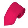NYFASHION101 Men's Solid Color 2.75" Slim Tie, Fuchsia view 1