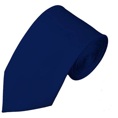 NYFASHION101 Men's Smooth Formal Solid Color 2.75" Slim Tie - Navy Blue