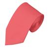 NYFASHION101 Men's Solid Color 2.75" Slim Tie, Coral Rose view 1