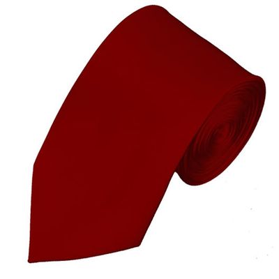 NYFASHION101 Men's Smooth Formal Solid Color 2.75" Slim Tie - Crimson