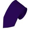 NYFASHION101 Men's Smooth Formal Solid Color 2.75" Slim Tie - Dark Purple view 1
