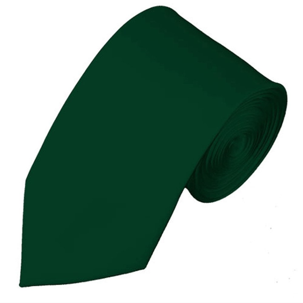 Romario Manzini Mens Solid Color 2.75" Slim Tie - Green
