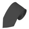 NYFASHION101 Men's Smooth Formal Solid Color 2.75" Slim Tie - Charcoal Gray view 1