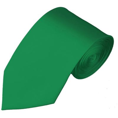 NYFASHION101 Men's Smooth Formal Solid Color 2.75" Slim Tie - Kelly Green