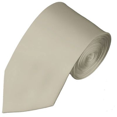 NYFASHION101 Men's Smooth Formal Solid Color 2.75" Slim Tie - Champagne