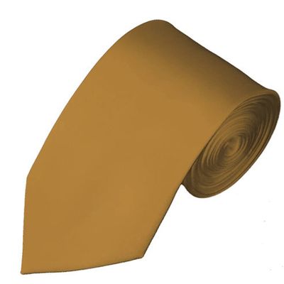 NYFASHION101 Men's Smooth Formal Solid Color 2.75" Slim Tie - Copper