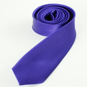Brand New Slim Plain Unisex Solid Skinny Necktie Purple 3" Ties