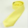 Brand New Slim Plain Unisex Solid Skinny Necktie Bright Yellow 3" Ties view 1