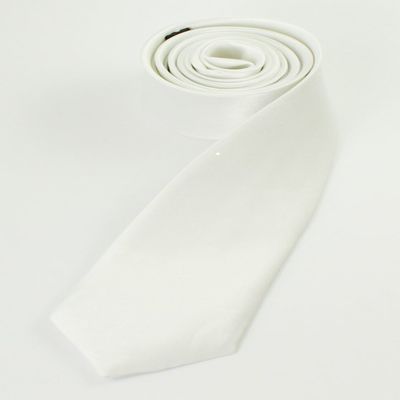 Brand New Slim Plain Unisex Solid Skinny Necktie White 3" Ties