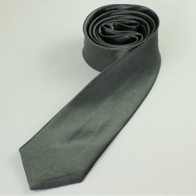 Brand New Slim Plain Unisex Solid Skinny Necktie Gray 3" Ties