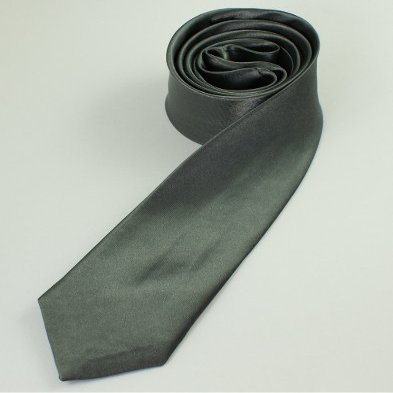 Brand New Slim Plain Unisex Solid Skinny Necktie Gray 3" Ties
