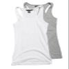 Active Basic Women's Ribbed Tank Tops 2 Pk H Gray_White S view 1