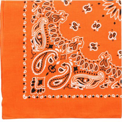 ARMYU Classic Trainmen Paisley Bandanas, Military Army Head Scarf Do-rag Cotton Bandanna (Orange - 22")
