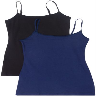 2 Pack Active Basic Women's Basic Tank Top Small Black, Navy
