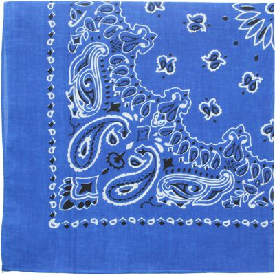 ARMYU Classic Trainmen Paisley Bandanas, Military Army Head Scarf Do-rag Cotton Bandanna (Royal Blue - 22")