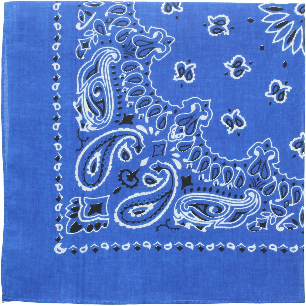 ARMYU Classic Trainmen Paisley Bandanas, Military Army Head Scarf Do-rag Cotton Bandanna (Royal Blue - 22")