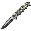 Tac-Force TF-809GN Folding Knife, Two-Tone Blade, Green Handle, 4.75-Inch Closed view 1