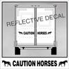 Kit Safety Reflective Caution Horses Trailer Decal Sticker Trotter Walking Horse On Each End Reflective Black 4.5x50 inch view 2