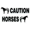 Kit Safety Reflective Caution Horses Trailer Decal Sticker Appaloosa Horse On Each End Reflective Black 3M Vinyl 4.5x50 inch view 1