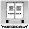 Kit Safety Reflective Caution Horses Trailer Decal Sticker Appaloosa Horse On Each End Reflective Black 3M Vinyl 4.5x50 inch view 2