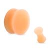 Zaya Body Jewelry 6g 4mm PAIR of Flesh Skin Colored Plugs Hiding Hide Hider Retainer Silicone Ear Gauges for Hiding Stretched Piercings view 1