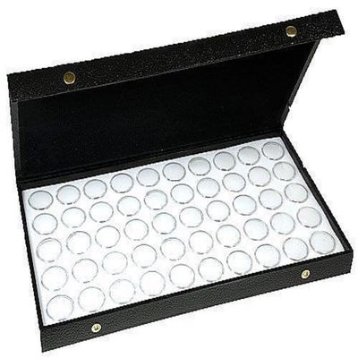 50 White New Gem Jars Display Case Gemstone Storage Container Organizer Travel By Jbt