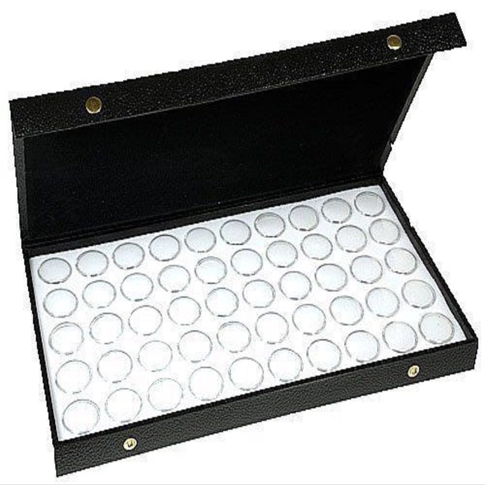 50 White New Gem Jars Display Case Gemstone Storage Container Organizer Travel By Jbt