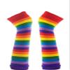 Jelinda Punk Gothic Skull Zebra Spider Rainbow Color Long Arm Warmer Fingerless Gloves view 1