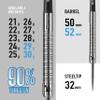Harrows - Super Grip Tungsten Darts - Silver, One Size view 3