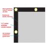 XTARPS - 6' x 16' Tennis Court Wind Screen, Fence Screen view 3