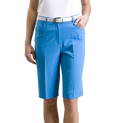 Monterey Club Women's 21in Stretch Golf Shorts #2835 (Malibu blue, Size:14)