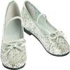 Rubies Girl's Costume Ballet Shoes, Silver, 4/5 view 1