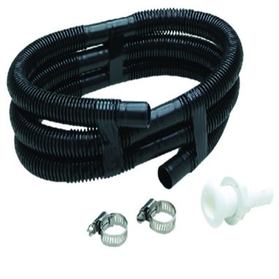 Seachoice 19441 Bilge Pump Install Kit 6' Hose 3/4" Thru-hull & 2 #10 SS Clamps
