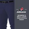 Alleson Athletic Fastpitch Softball Pants for Women. Low Rise Double Knit Navy Softball Pants with Belt Loop (Style 605PBW) X-Large view 4