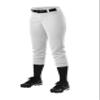Athletic Fastpitch Softball Pants for Women. Low Rise Double Knit White Softball Pants with Belt Loop (Style 605PBW) XX-Large view 1