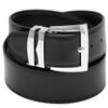 Concitor Men's Belt Reversible Wide Bonded Leather Silver-Tone Buckle PINK/Black 48 view 2