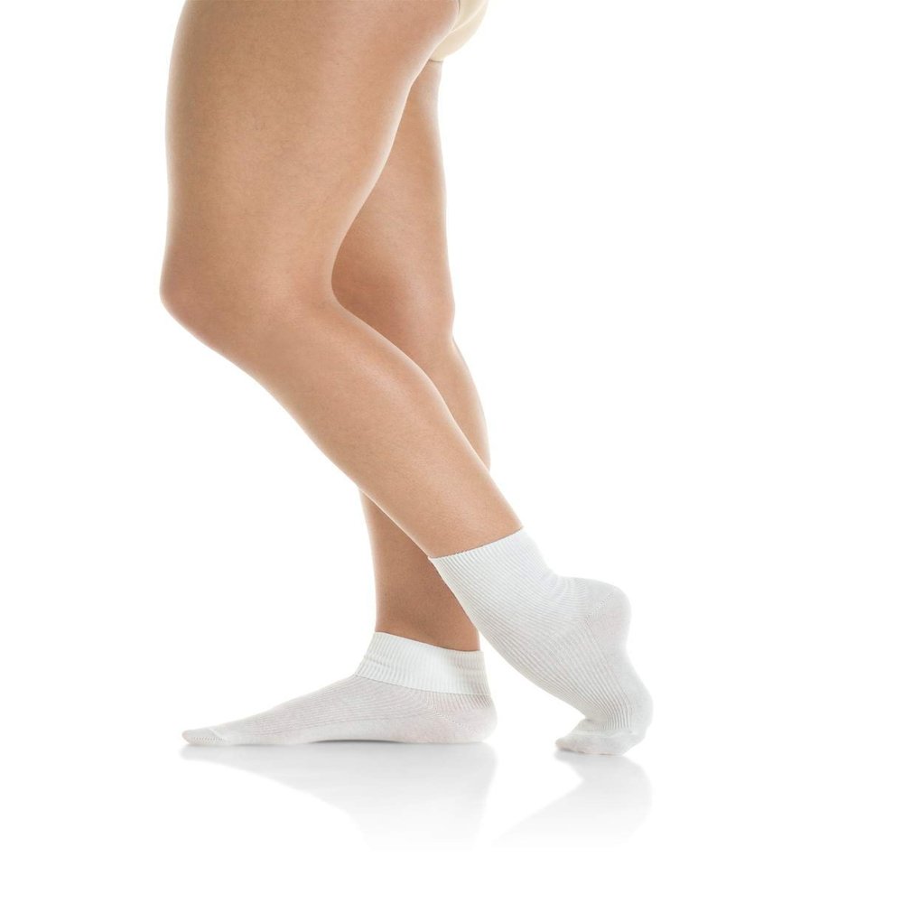 Mondor 167 Ankle Length Figure Skating Sock, Black, 7-9
