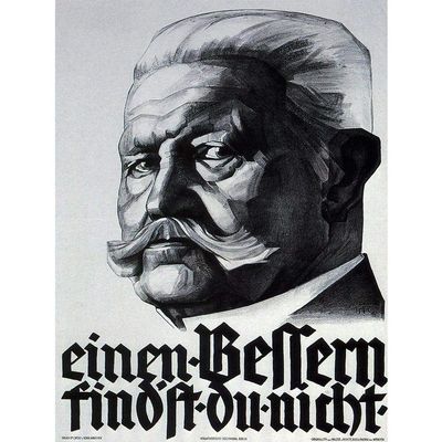 Wee Blue Coo Political Election Hindenburg Paul Von Germany Vintage Advertising Unframed Wall Art Print Poster Home Decor Premium
