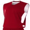 A4 Mens Reversible Speedway Muscle Shirt, Large, Cardinal/White view 1