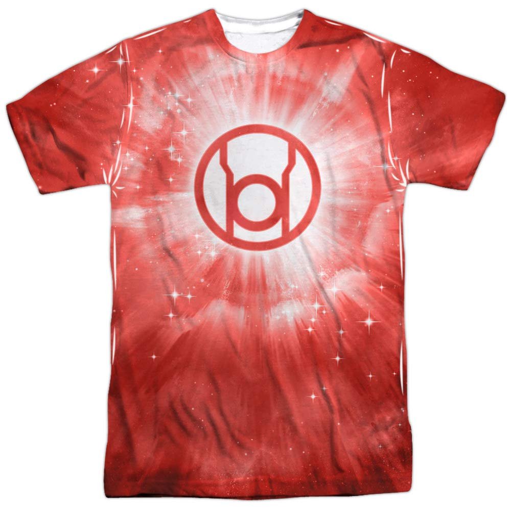Energy - Red Lantern All-Over Front/Back Print Sports Fabric T-Shirt, Large