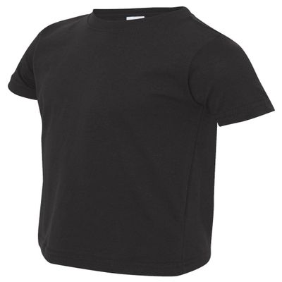 3321 Rabbit Skins Toddlers 4.5 oz. Fine Jersey Tee-Shirt - Black - 2