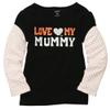 Carter's Baby Girls Love Mummy T-Shirt (Nb-7)(24m) Black Orange view 1