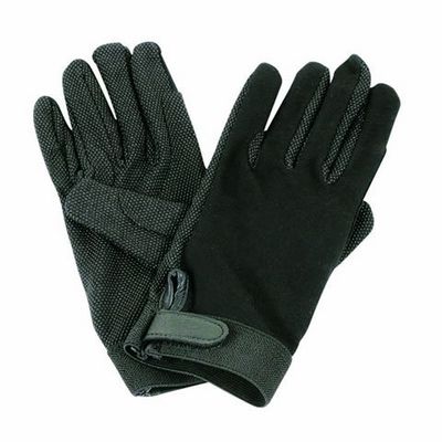 The Equi Store Cotton Pimple Horse Riding Gloves with Velco Wrist Fastening, Sizes: Extra Small - Extra Large (Green, Medium)
