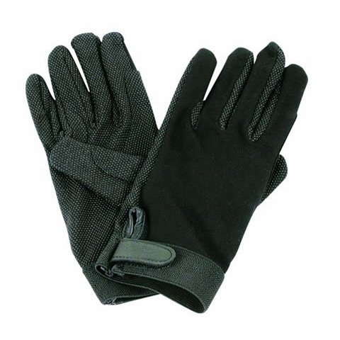 The Equi Store Cotton Pimple Horse Riding Gloves with Velco Wrist Fastening, Sizes: Extra Small - Extra Large (Green, Medium)